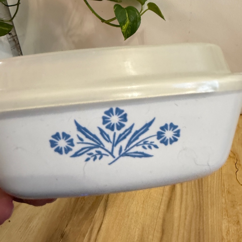 Corningware White Petite Pan with Blue Design - Picture 3 of 13